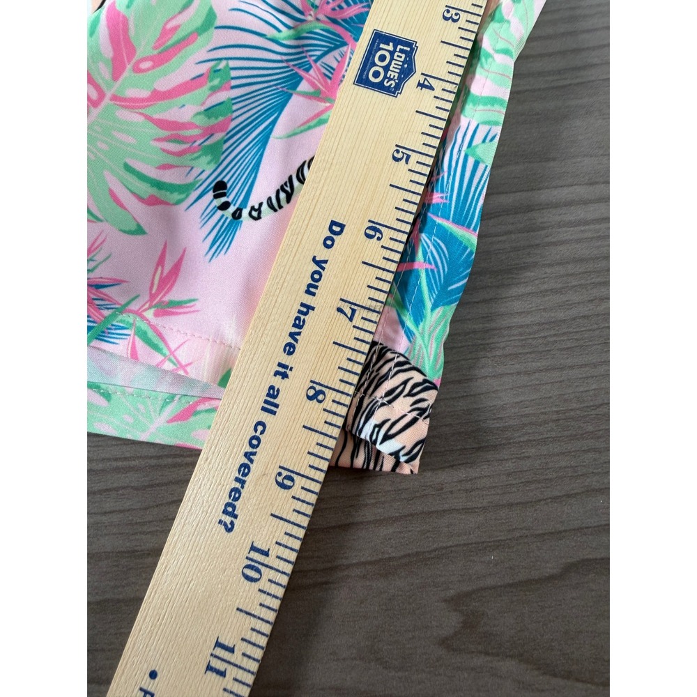 Dolfin Men's Uglies‎ 8" Boardy Swim Shorts Pink Tiger Palm Tree Size M NWT - Picture 10 of 10
